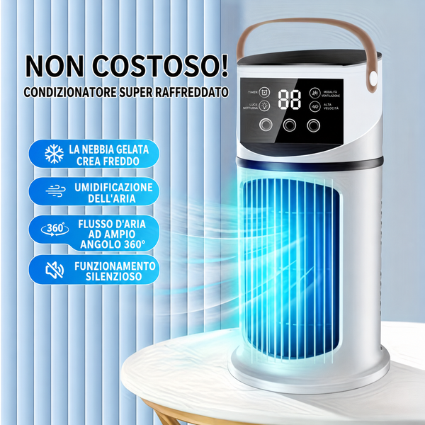 Condizionatore Portatile Raffreddato ad Acqua 9 Velocità – Mini Condizionatore da Tavolo Silenzioso