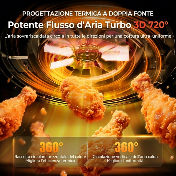 Friggitrice ad Aria 4,2L Touch LED – Piatti Croccanti in Pochi Minuti
