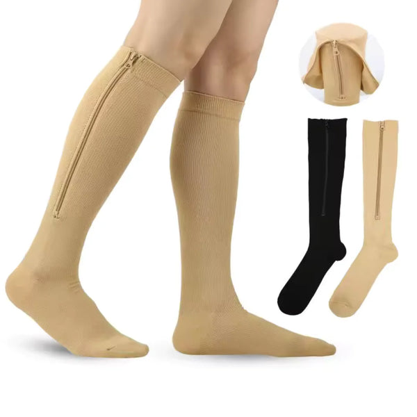Calze a Compressione con Cerniera – Migliora la Circolazione e Garantisce Comfort Prolungato - Salute Farma