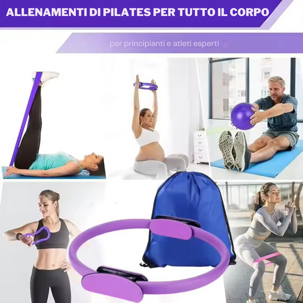 Kit Pilates 13-in-1 – Cerchio Magico, Fasce Elastiche, Palla e Accessori per Allenamento e Tonificazione a Casa - Salute Farma