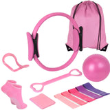 Kit Pilates 13-in-1 – Cerchio Magico, Fasce Elastiche, Palla e Accessori per Allenamento e Tonificazione a Casa - Salute Farma