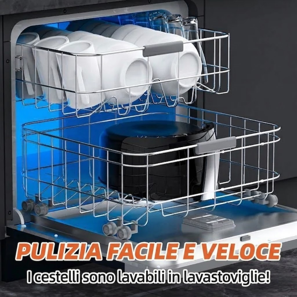 Friggitrice ad Aria 3,5L 6-in-1 – Piatti Croccanti con Meno Olio