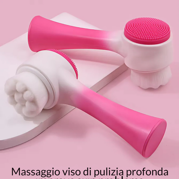 Spazzola detergente per il viso ricaricabile in silicone - Salute Farma