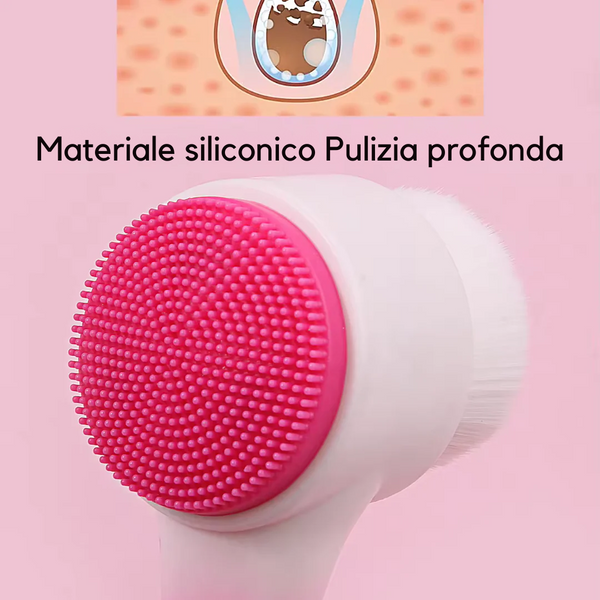 Spazzola detergente per il viso ricaricabile in silicone - Salute Farma
