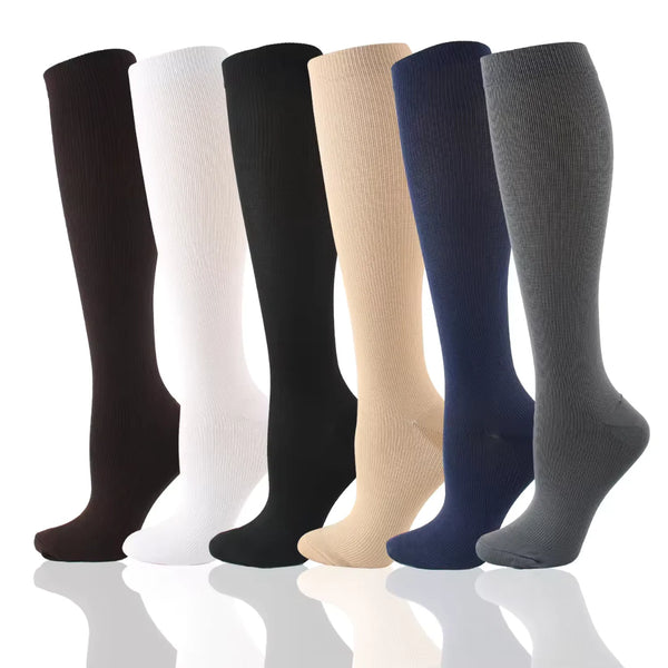 Calze a Compressione Donna – 6 Paia per Sollievo Gambe, Circolazione e Comfort Giornaliero - Salute Farma