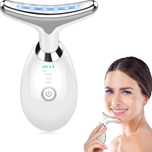 Massaggiatore Elettrico Per Collo E Viso Con Terapia A Led - Salute Farma