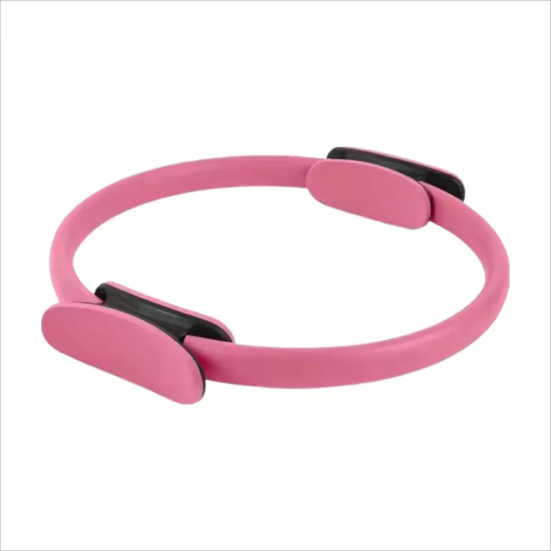 Cerchio Pilates per Tonificare Braccia, Gambe e Addome – Anello Fitness Rosa con Impugnature Antiscivolo - Salute Farma