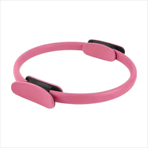 Cerchio Pilates per Tonificare Braccia, Gambe e Addome – Anello Fitness Rosa con Impugnature Antiscivolo - Salute Farma