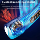 Ventilatore da collo ricaricabile senza pale con display digitale - Salute Farma