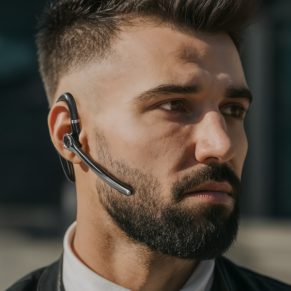 Auricolare Bluetooth LED Business – Auricolare vivavoce wireless con stereo HiFi e riduzione del rumore - Salute Farma