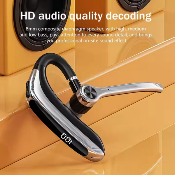 Auricolare Bluetooth LED Business – Auricolare vivavoce wireless con stereo HiFi e riduzione del rumore - Salute Farma