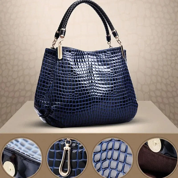 Borsa a mano con stampa coccodrillo: borsa di lusso elegante, raffinata e senza tempo - Salute Farma