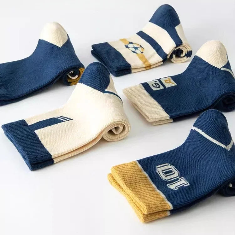 10 Paia – Calzini da Bambino in Cotone Morbido – Fantasie Sportive, Comodi e Traspiranti