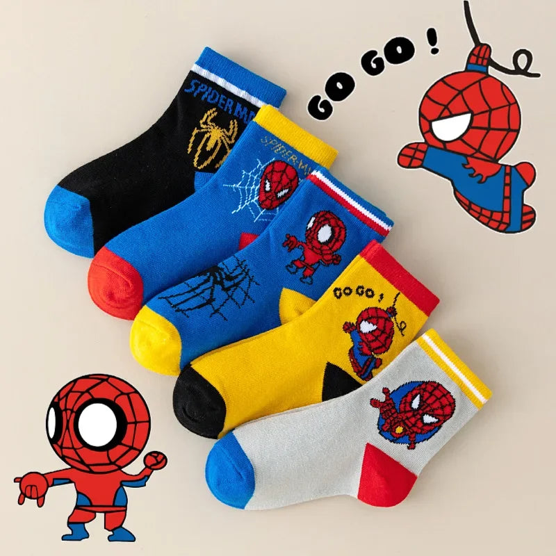 5 Paia – Calzini Spider-Man da Bambino