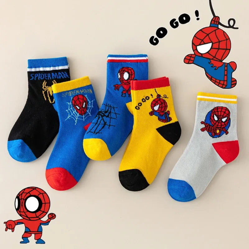 5 Paia – Calzini Spider-Man da Bambino