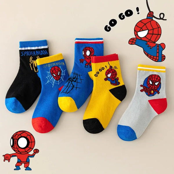 5 Paia – Calzini Spider-Man da Bambino