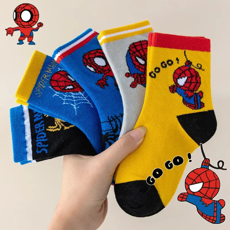 5 Paia – Calzini Spider-Man da Bambino