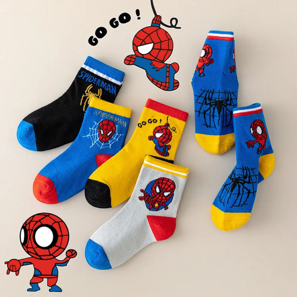 5 Paia – Calzini Spider-Man da Bambino