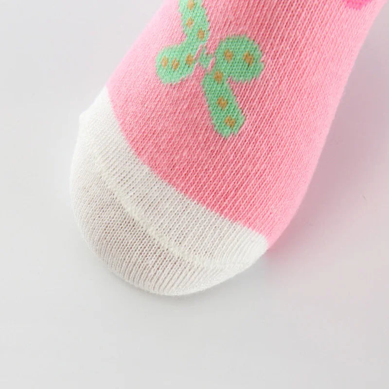 5 Paia – Calzini Fantasia da Bambina in Cotone