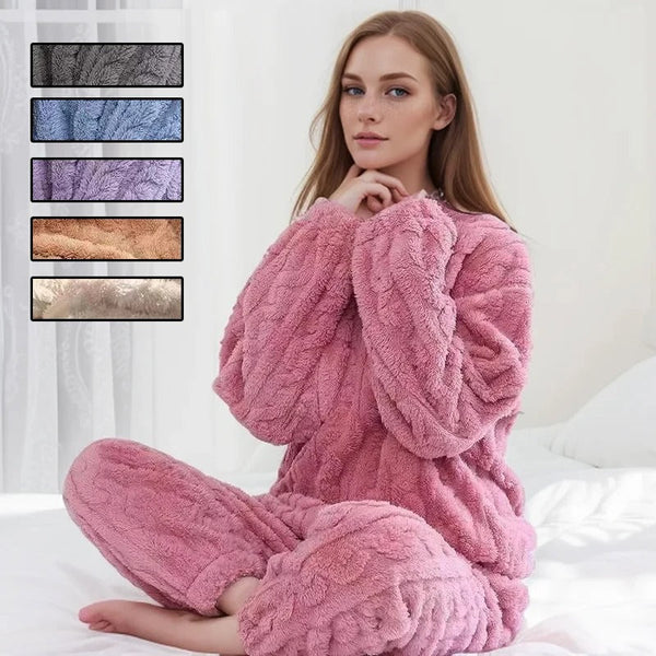 Completo da Notte in Pile da Donna – Pigiama Invernale Caldo e Morbido - Salute Farma