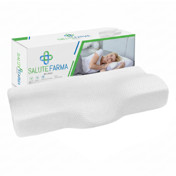Cuscino Cervicale Ortopedico in Memory Foam – Sollievo per Dolore al Collo - Salute Farma