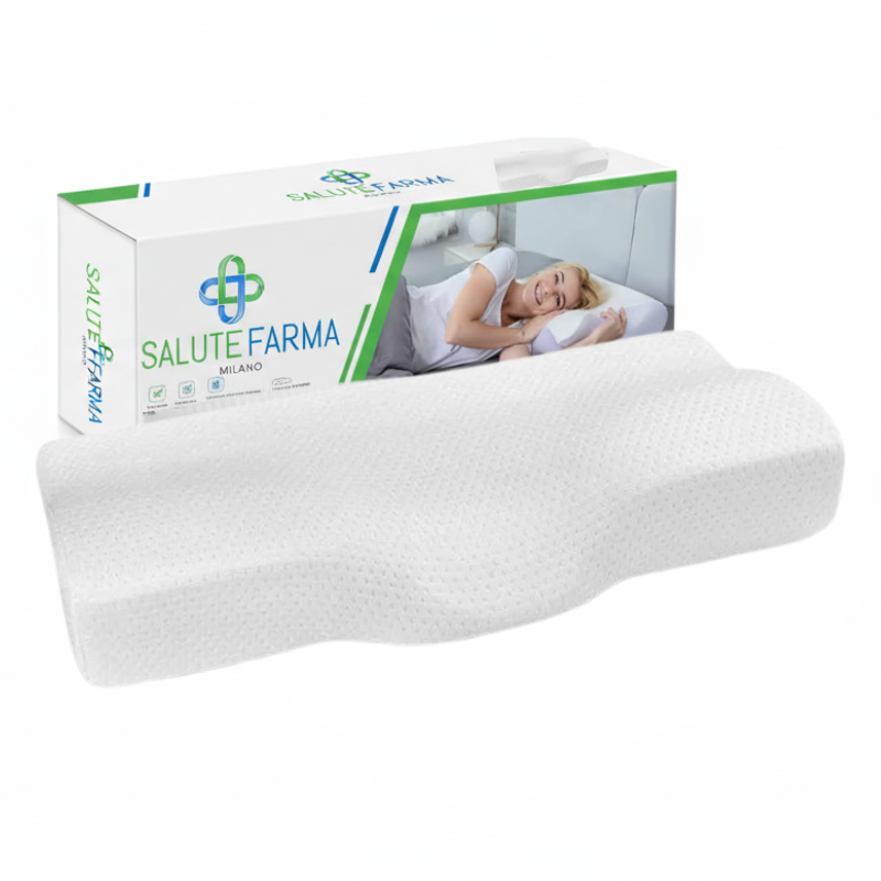 Cuscino Cervicale Ortopedico in Memory Foam – Sollievo per Dolore al Collo - Salute Farma