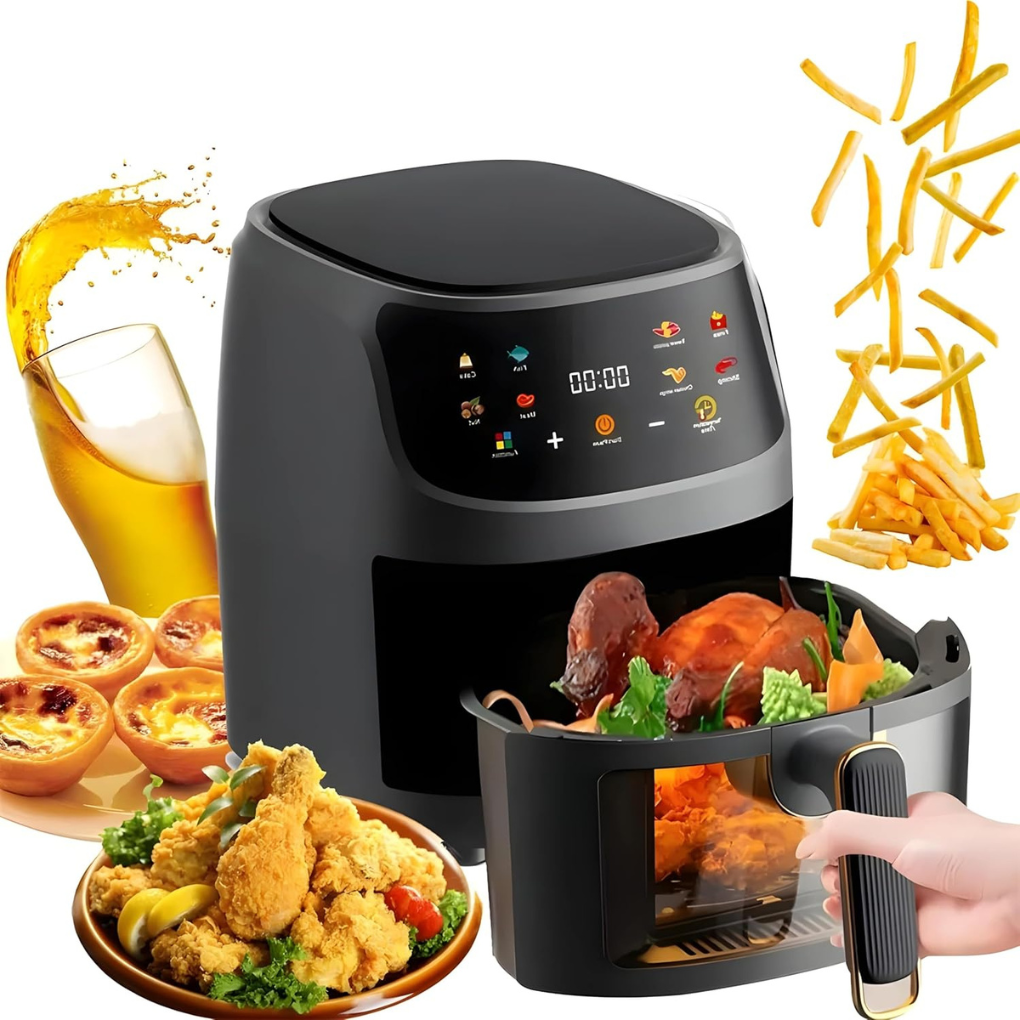 Friggitrice ad Aria 8L 2400W – Display LCD Intelligente Touchscreen