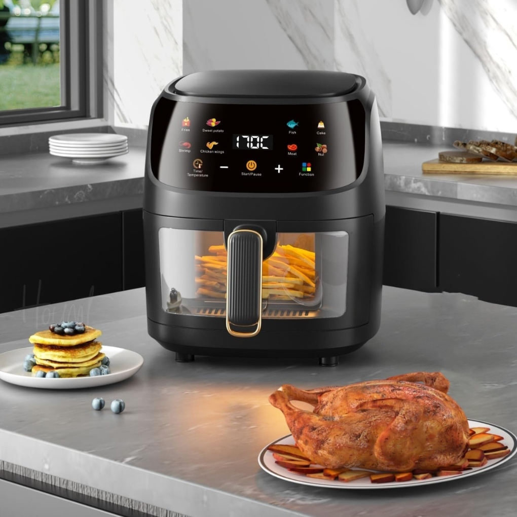 Friggitrice ad Aria 8L 2400W – Display LCD Intelligente Touchscreen