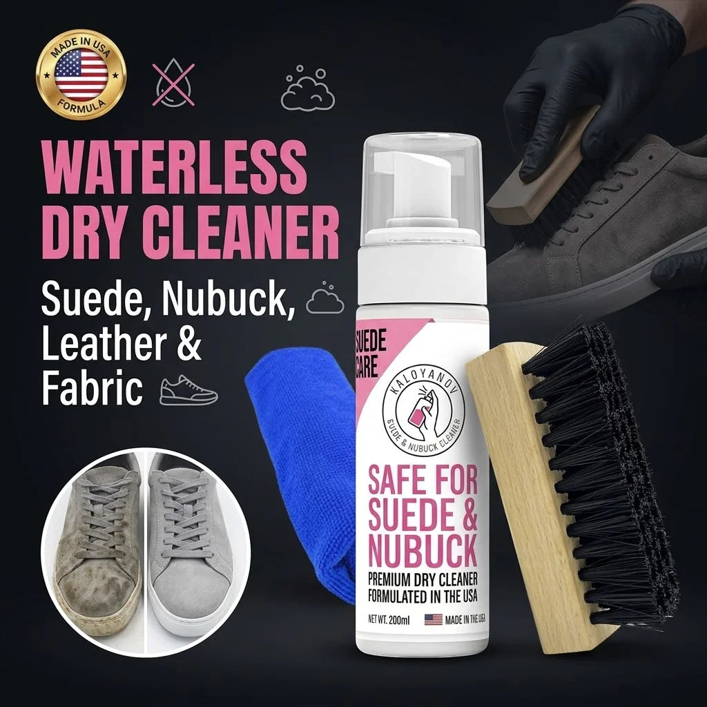 Kit Pulizia Scarpe 3 in 1 – Detergente, Spazzola e Panno per Sneakers e Scarpe
