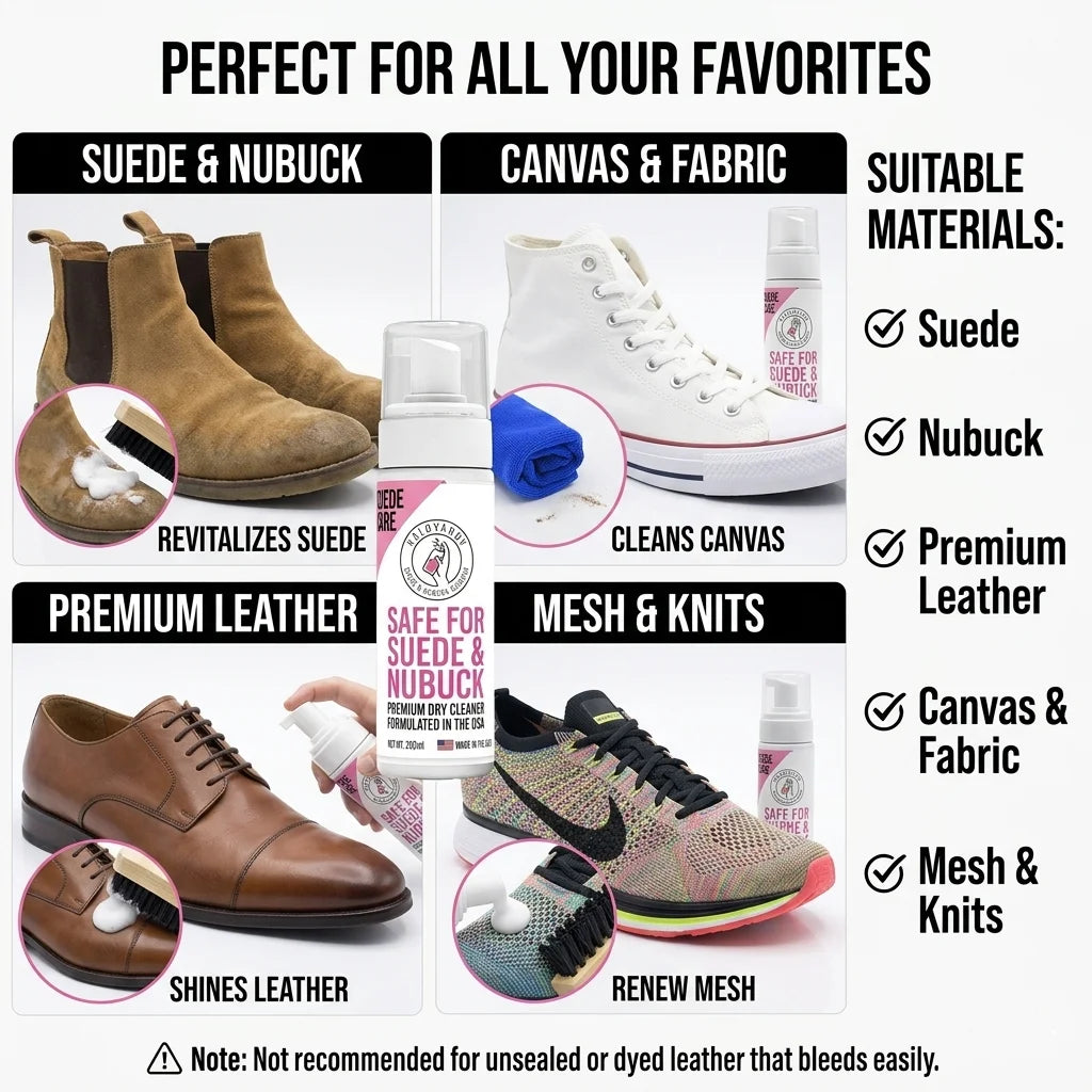 Kit Pulizia Scarpe 3 in 1 – Detergente, Spazzola e Panno per Sneakers e Scarpe