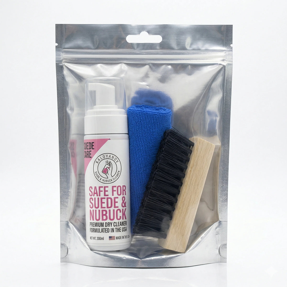 Kit Pulizia Scarpe 3 in 1 – Detergente, Spazzola e Panno per Sneakers e Scarpe
