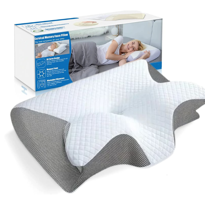 Cuscino cervicale cuscino in memory foam per alleviare il Cuscino cervicale cuscino in memory foam per alleviare il