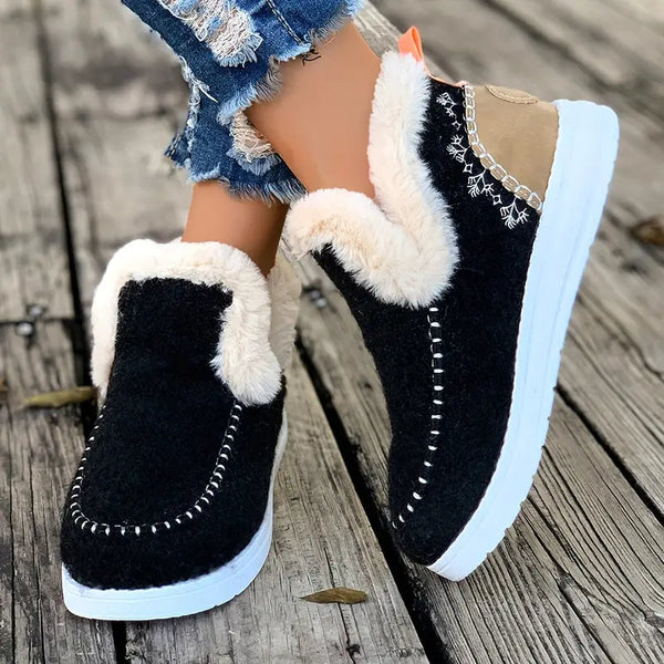 Pantofole invernali da donna ultra comode - Foderate in pile, tessuto morbido