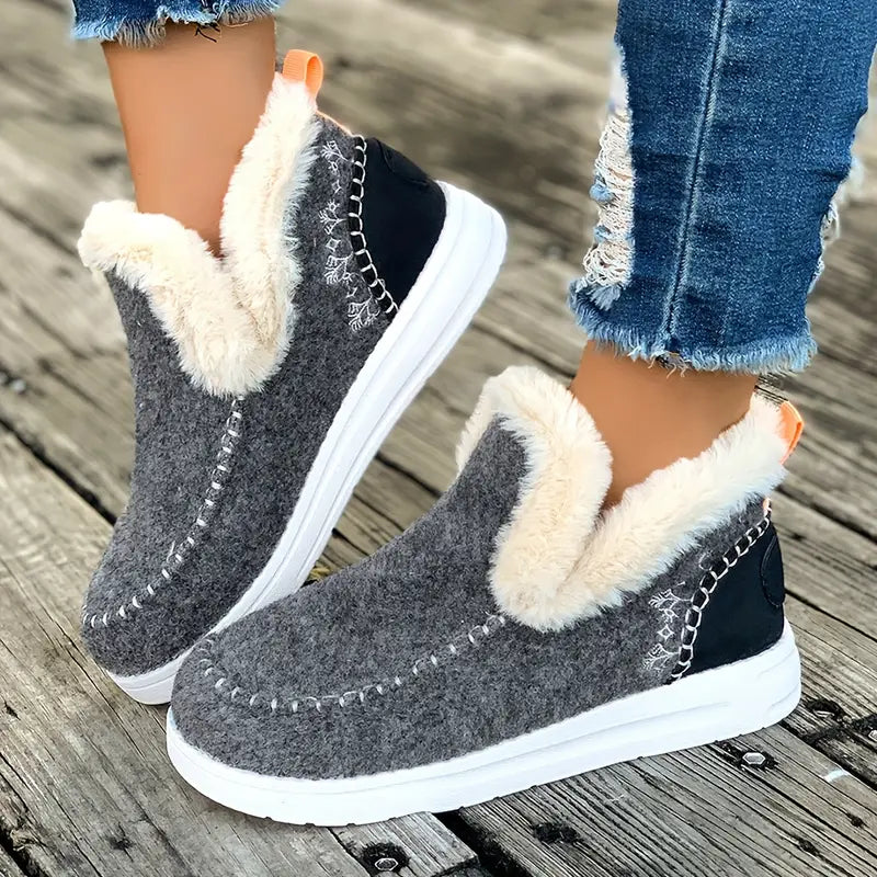 Pantofole invernali da donna ultra comode - Foderate in pile, tessuto morbido