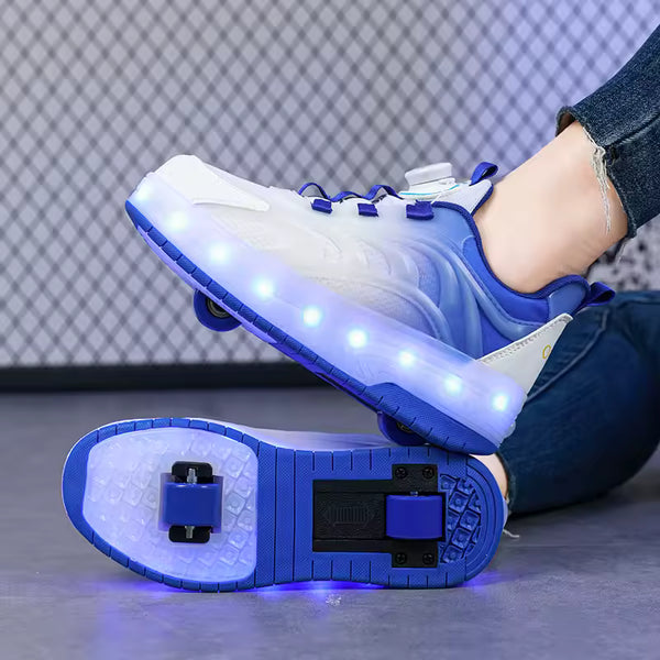 Scarpe a Rotelle LED Bambini – Luci Colorate e Ricarica USB