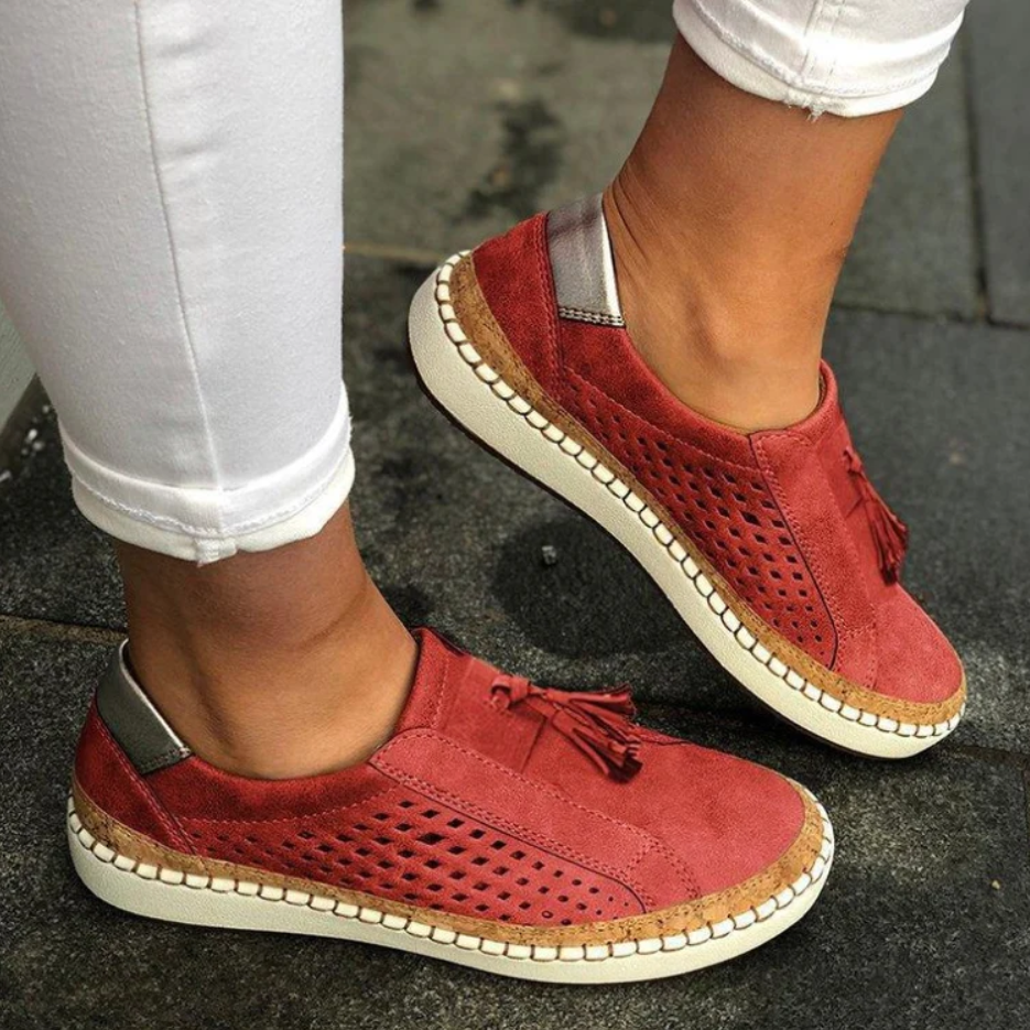 Scarpe Comode Per Passeggio Scarpe Slip-On Donna Con Stampa Leopardata - Comode, Casual, Con Punta Rotonda E Suola Morbida