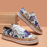 Scarpe vulcanizzate floreali da donna 5