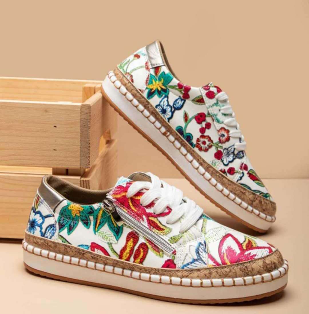 Scarpe vulcanizzate floreali da donna 6