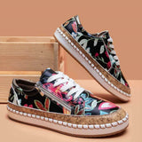 Scarpe vulcanizzate floreali da donna 7