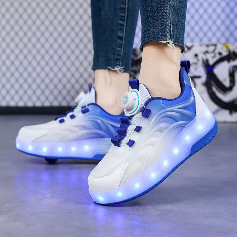Scarpe a Rotelle LED Bambini – Luci Colorate e Ricarica USB