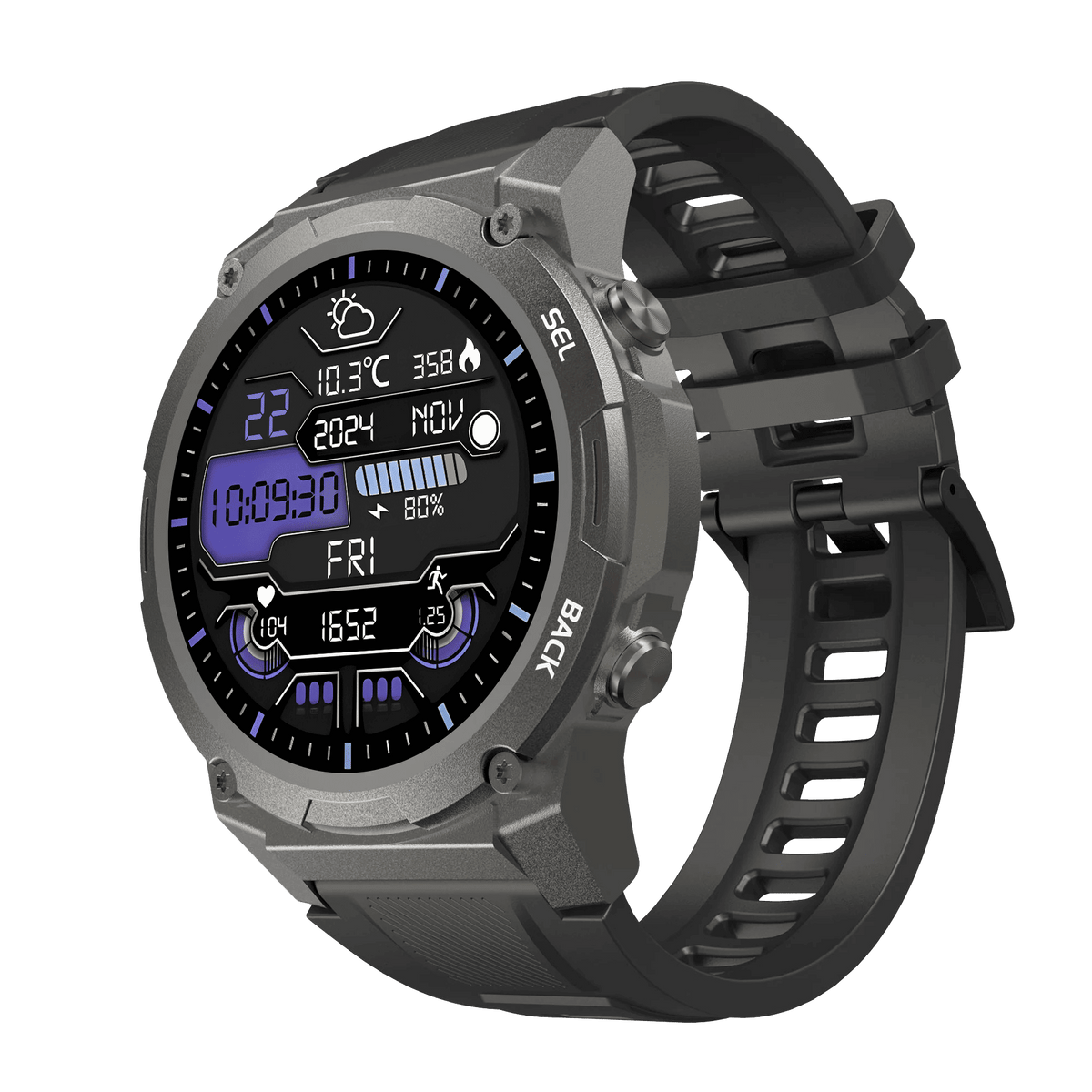 Smartwatch Airwatch Pro Ultra 2.0 – Orologio fitness tracker robusto | Impermeabile, con cardiofrequenzimetro, GPS - Salute Farma