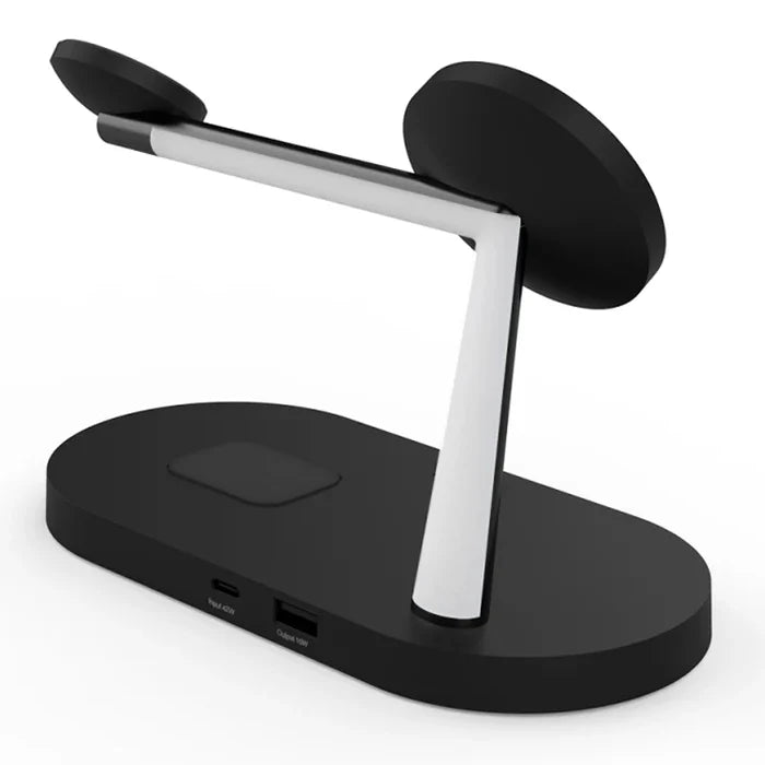 Stazione di ricarica wireless MagSafe 4 in 1: supporto di ricarica rapida per iPhone, Apple Watch e AirPods