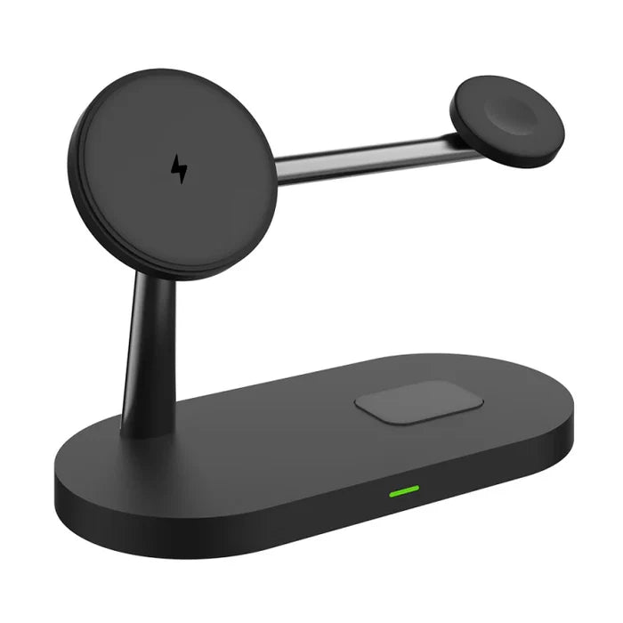 Stazione di ricarica wireless MagSafe 4 in 1: supporto di ricarica rapida per iPhone, Apple Watch e AirPods