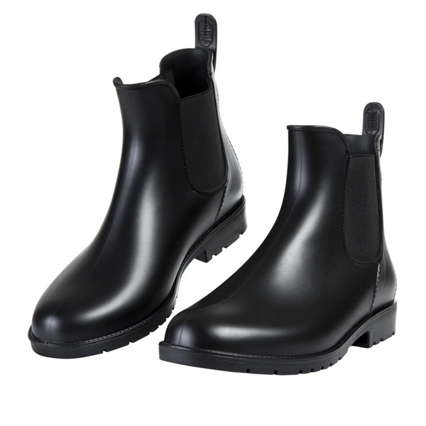 Stivali da pioggia donna impermeabili – Chelsea boots in pelle nera alla caviglia, eleganti e comodi | RainBelle™