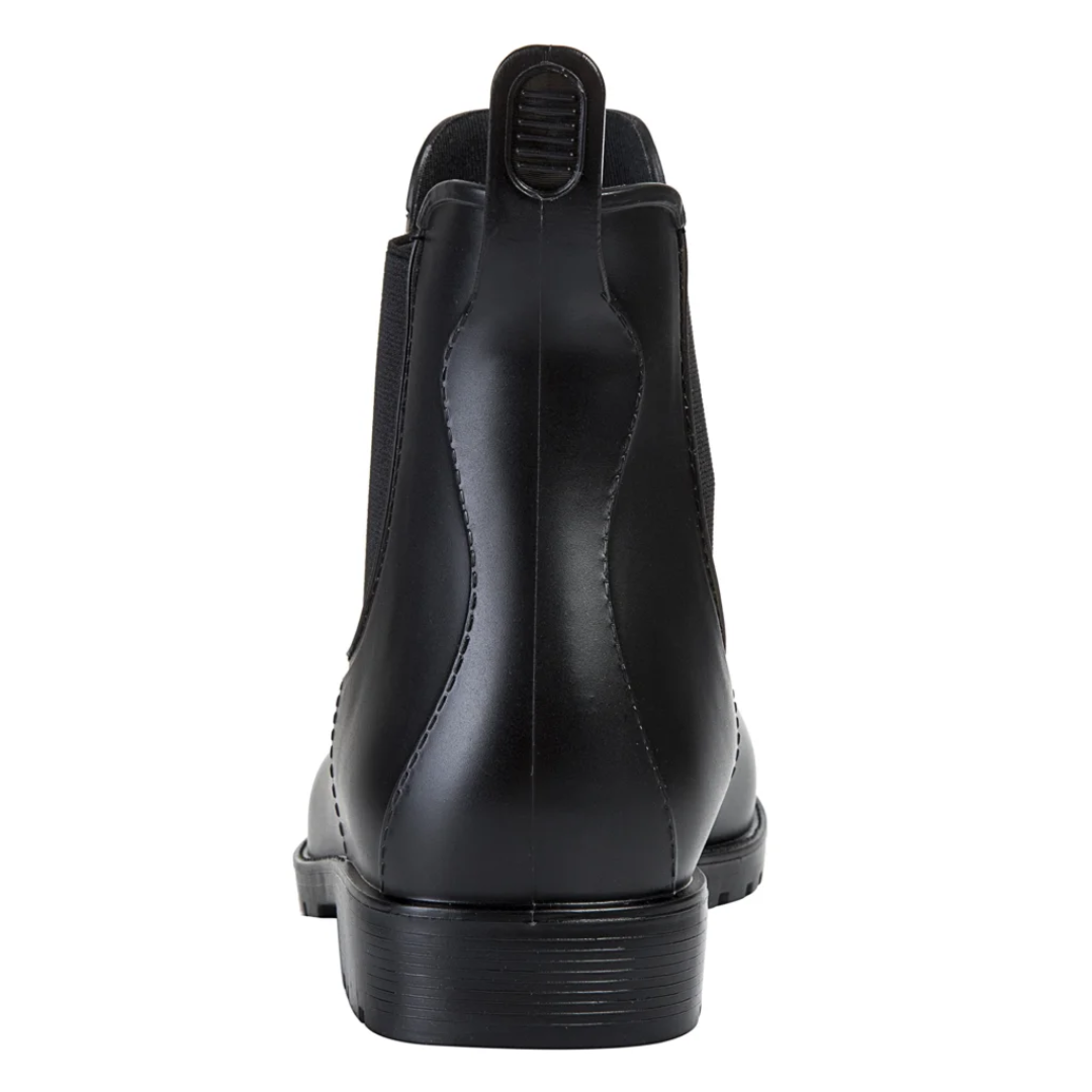 Stivali da pioggia donna impermeabili – Chelsea boots in pelle nera alla caviglia, eleganti e comodi | RainBelle™