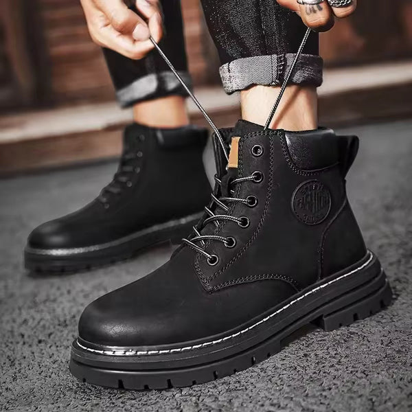 Stivali alti da uomo in pelle – Eleganti, resistenti e antiscivolo