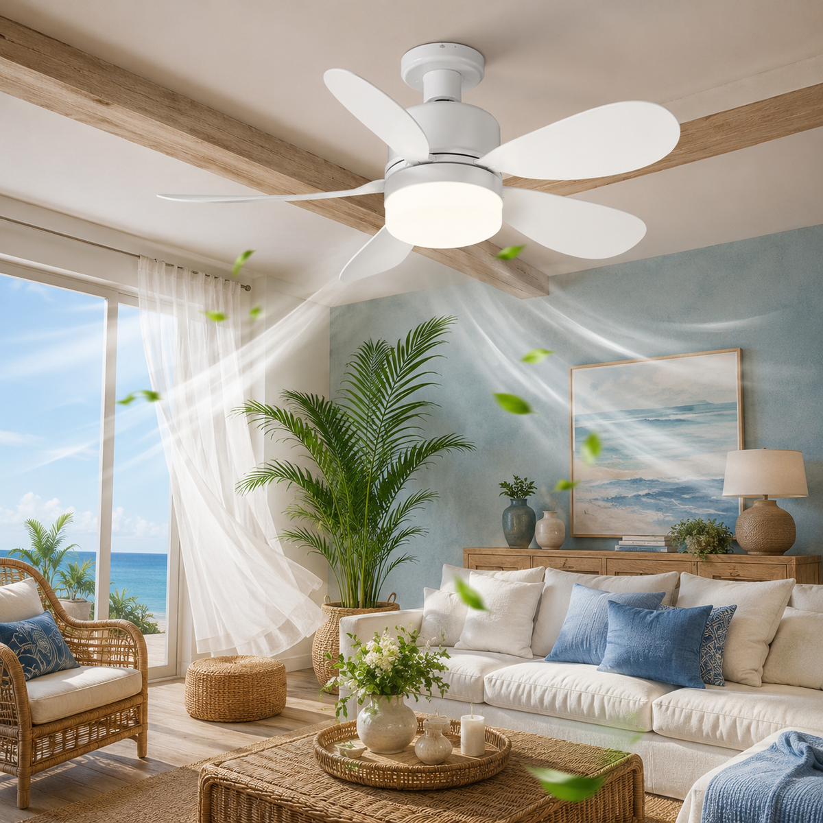 Ventilatore da Soffitto E27 con Luce LED e Telecomando – Ventilatore a Vite Silenzioso Facile Installazione