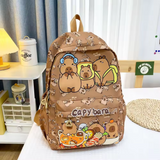Zaino alla moda ed elegante con motivo a cartoni animati Capibara: design carino e capiente - Salute Farma