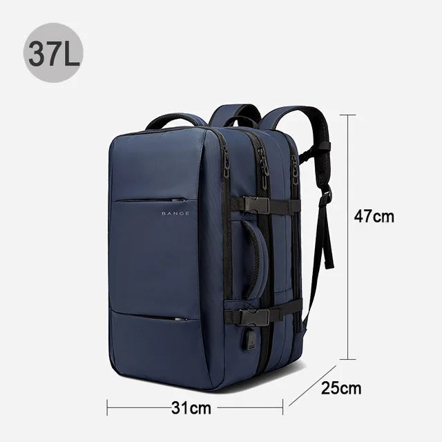 Zaino da viaggio espandibile da uomo: grande capacità e design impermeabile - Salute Farma