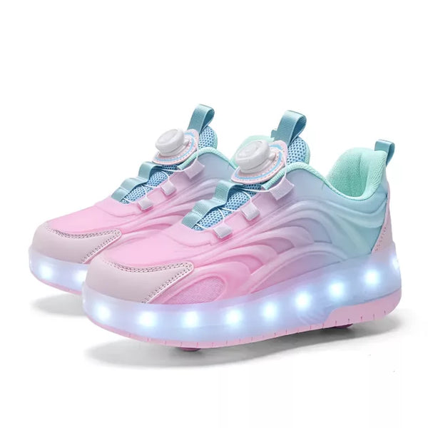Scarpe a Rotelle LED Bambini – Luci Colorate e Ricarica USB